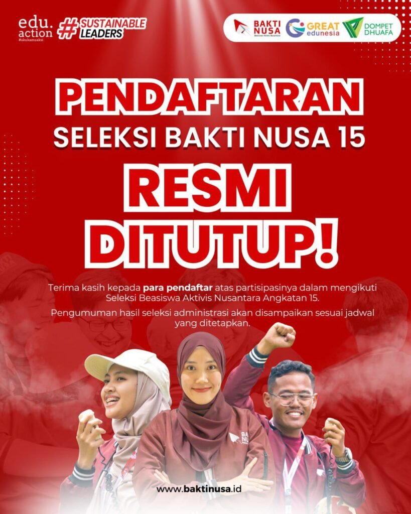 Penutupan Seleksi BA